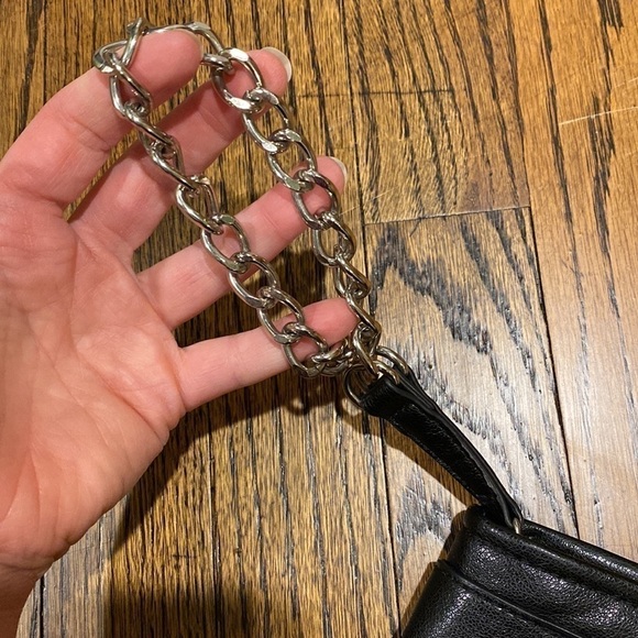 Express Black Faux Leather Wristlet EUC - Picture 3 of 13